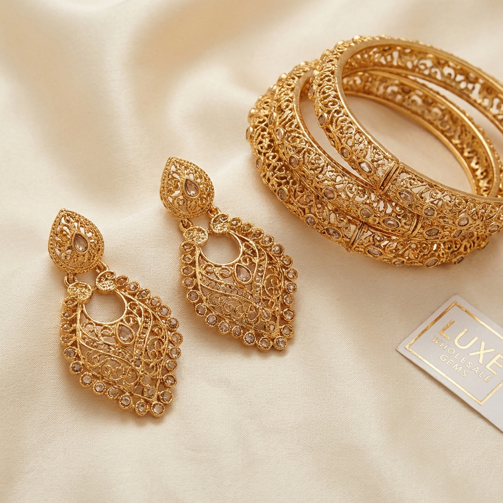 Exquisite gold-plated jewellery